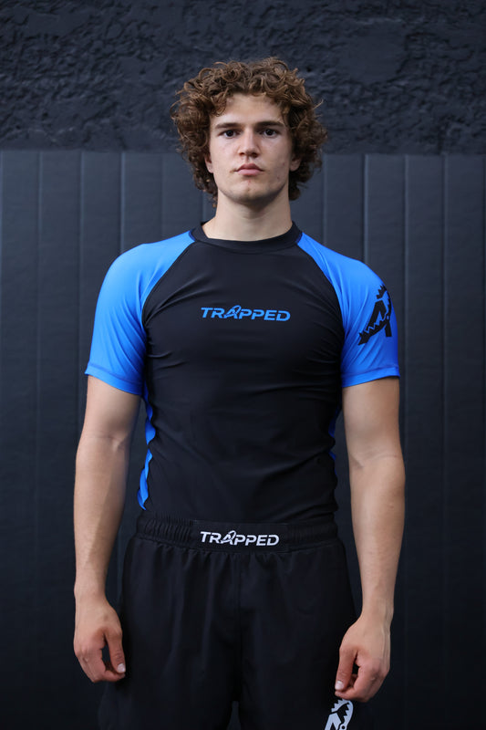 Rashguard RANKED manches courtes - BLEU