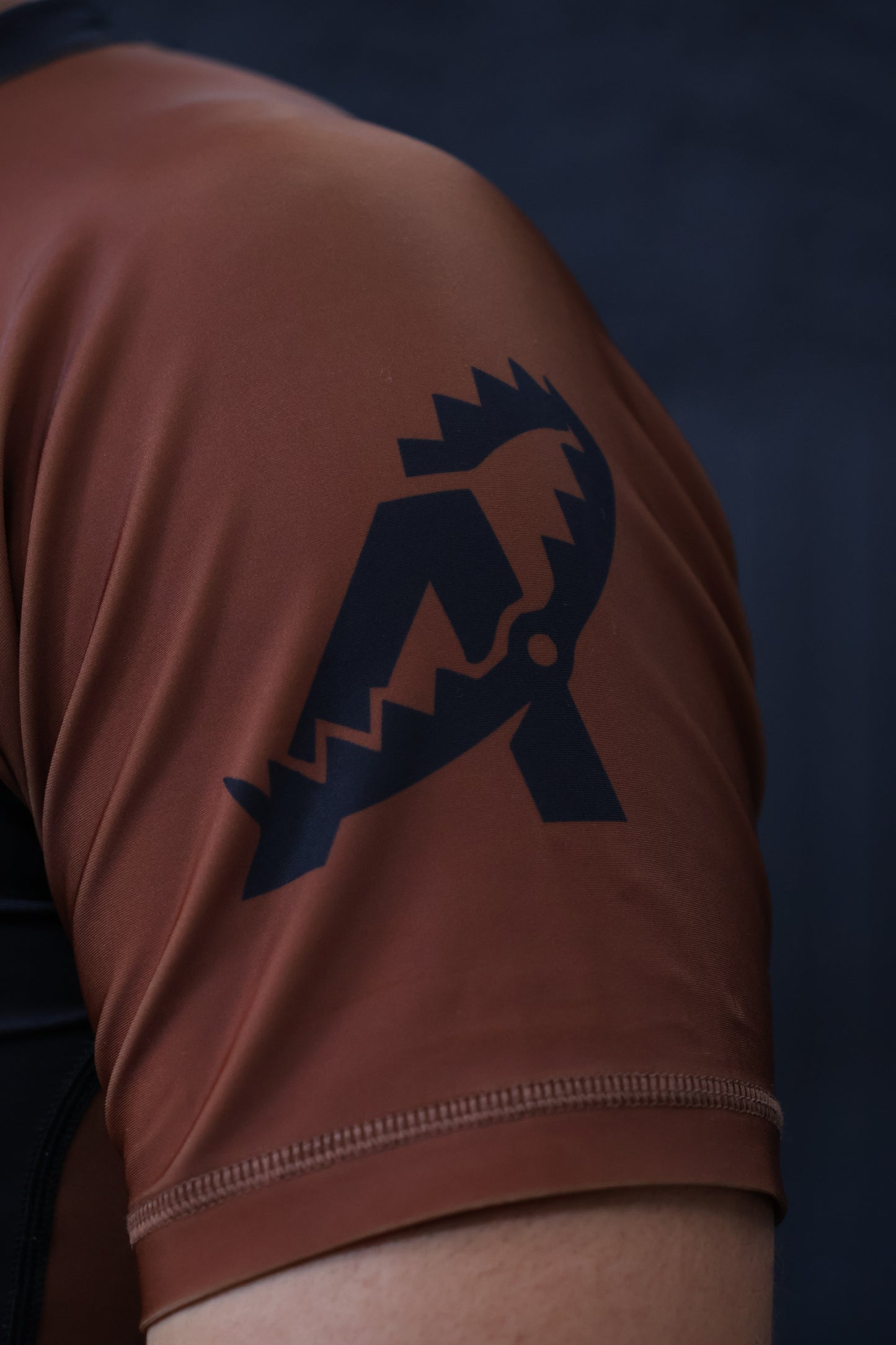 Rashguard RANKED manches courtes - MARRON