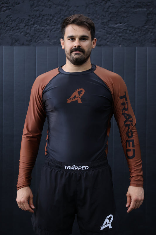 Rashguard RANKED manches longues - MARRON