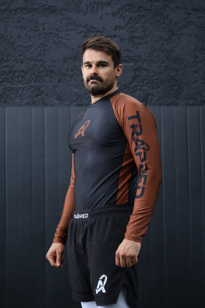 Rashguard RANKED manches longues - MARRON