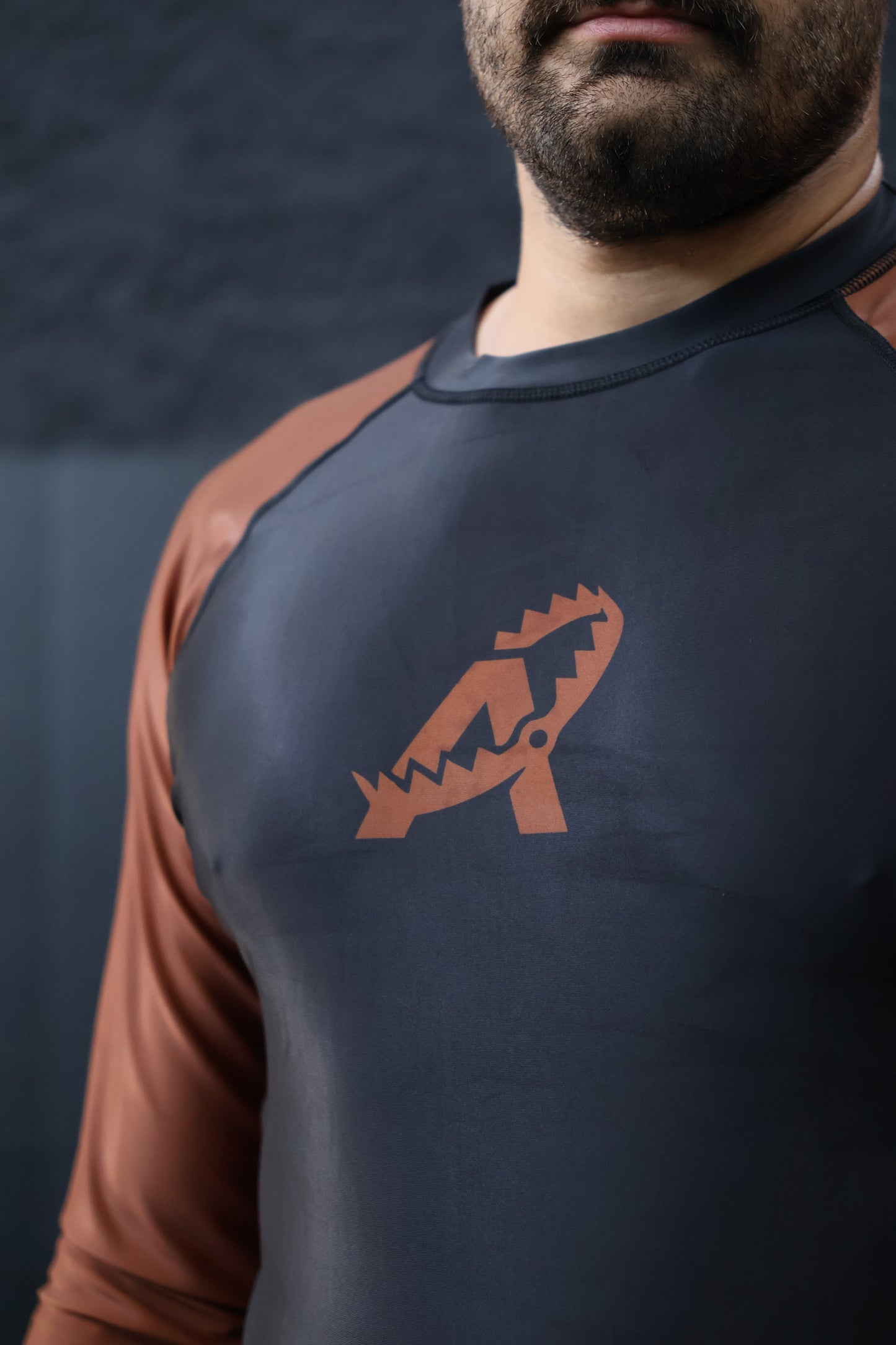 Rashguard RANKED manches longues - MARRON