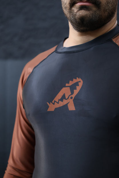 Rashguard RANKED manches longues - MARRON
